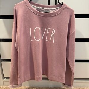 Rae Dunn Pink 'Lover' Sweatshirt